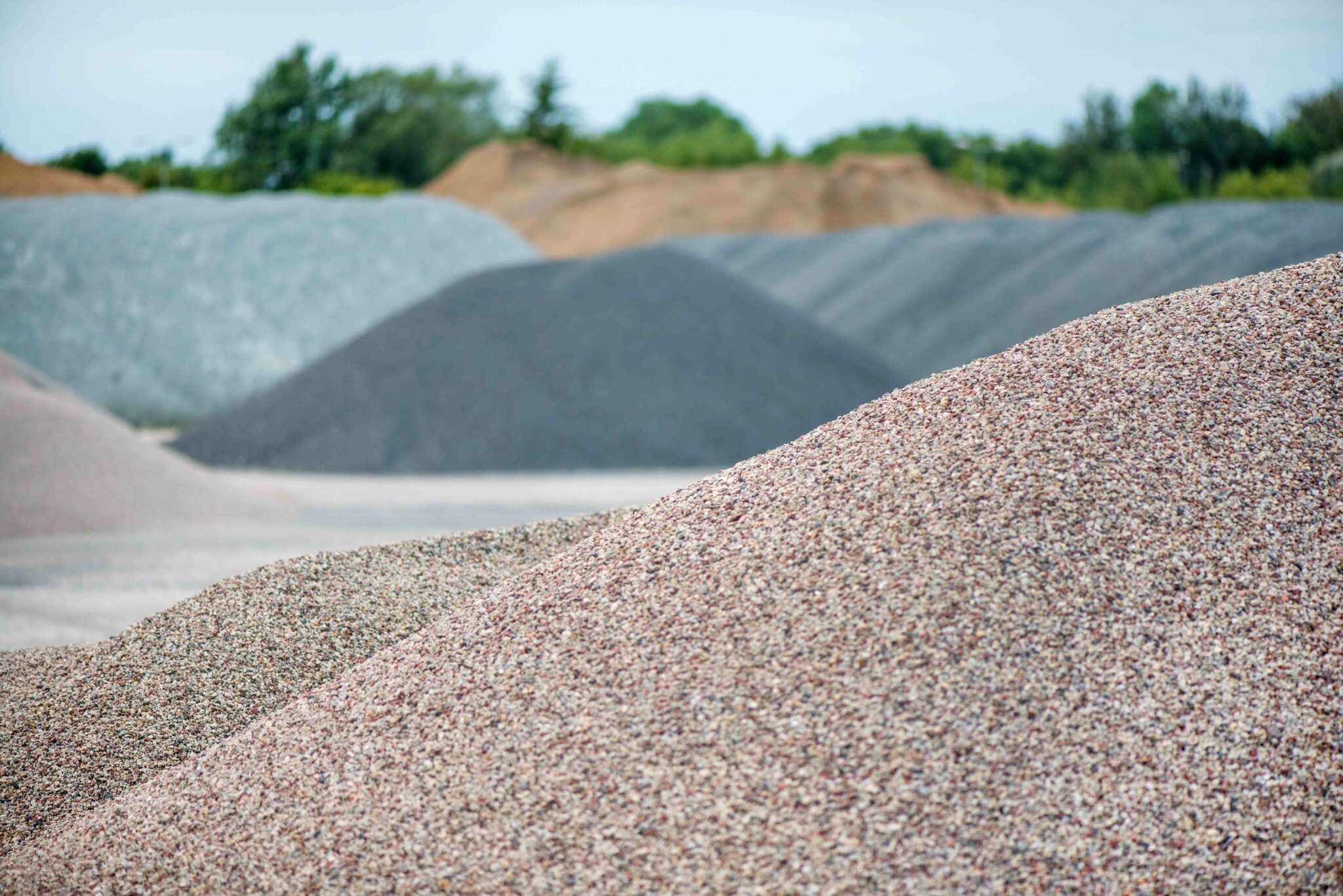 Sand and aggregates for construction